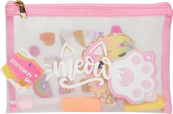 Pennfodral 8 delar Rosa Meow[NX] multifärg multicolor