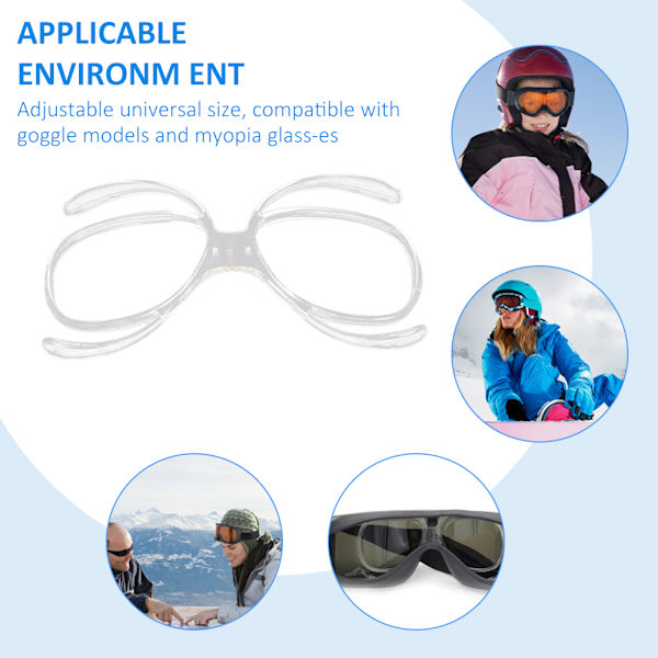 Skidglasögon Rx Receptbelagd insats Optisk adapter Flexibel böjbar Universalstorlek Innerram Snowboardglasögon