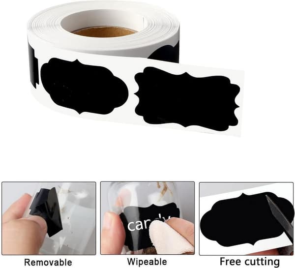 Self-adhesive and Reusable Flat Sticker Labels, Removable