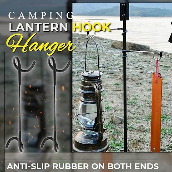 Camping Lanterne Krokhenger Utendørs Lanterne Lampe Henger for Teltsøyle Post Hengerkrok for Fiske Camping Reise