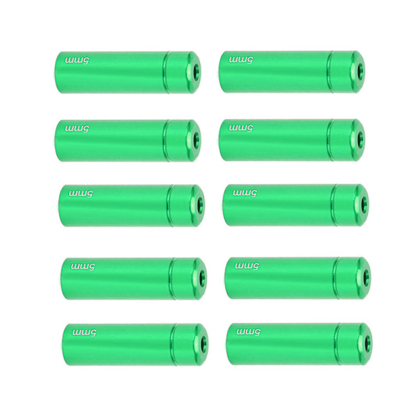 RISK 10 STK 5 mm Cykelbremsekabel Endestykker Aluminiumlegerings Endestykker til MTB Road Bicycle Grøn