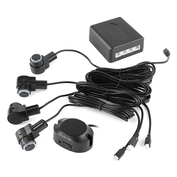 Intelligent parkeringshjälpsystem 4-sensorsond Bil Auto Reverse Radar 65dB Summer Alert Kit