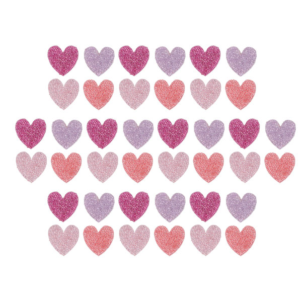 40 stk. Hjerteformede Rhinestone Patches Moderigtige Skinnende Multipurpose DIY Stryge-patches til Tøj Sko Hatte