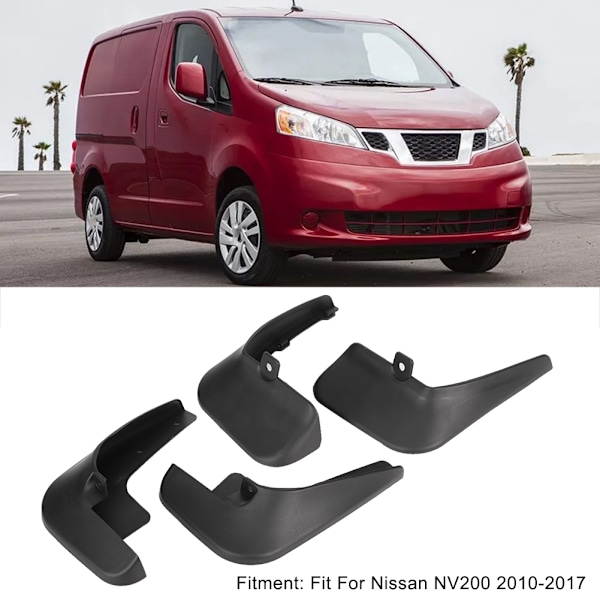 4kpl Autotarvikkeet Auton roiskeläpät Roiskesuojat Korvaava sopii Nissan NV200 2010-2017