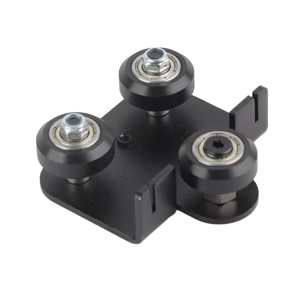 Bagplade Sort Metal 3D Printer Ekstruder Bagplade Med Remskive Kompatibel med Ender3 V2