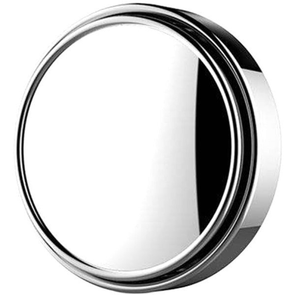 1 st Bil Mini rund dödvinkelspegel Extra sidospeglar 360° rotation vidvinkel konvex spegel, modell: Silver 4