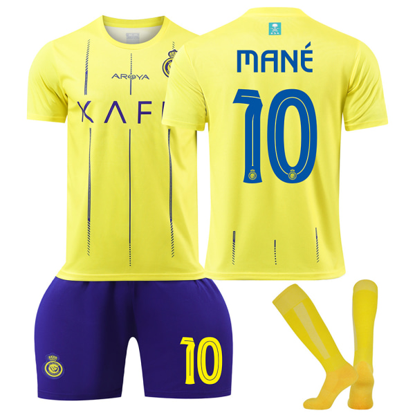 23-24 Riyadh Victory Football Shirt no. 7 Ronaldo skjorte 10 mann Voksen Barneskjorte for menn og kvinner 18 NO.10