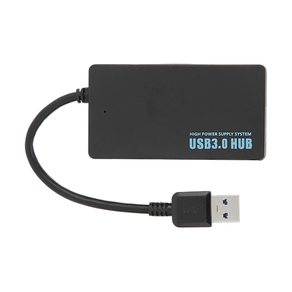 USB3.0-hubi 4 porttia Hyvä lämmönjohtavuus 5 Gbps Nopea tiedonsiirto USB3.0-jakaja Telakointiasema Musta