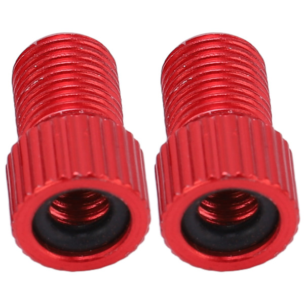 2st/set Presta till Schrader cykelventilomvandlare Slitstark mountainbikepumpadapter Röd