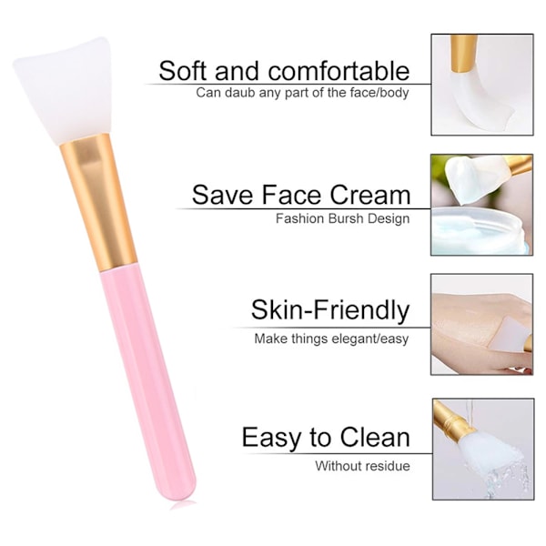 Ansiktsmask borste mjuk silikon lermask mixning DIY makeup borstar för hudvård Blå
