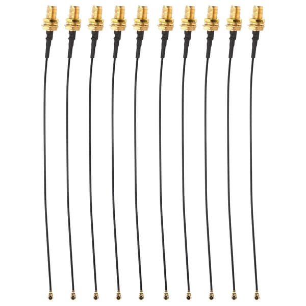 【NX】10 stk. RF-adapter Pigtail-kabel IPEX til SMAk U.FL-antenneføder 15 cm jumperkabel Kompatibel med ansigtsgenkendelsesmodul