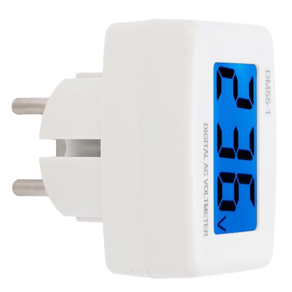 Digital AC-spændingsmåler Husholdningsstrøm Energi Voltmeter Amperemeter DM55-1 EU-stik AC80-300V