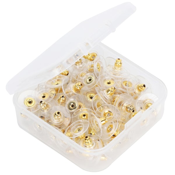 100 stk ørestikker ryg Ersætning Pierced Backing Prop Boxed DIY Materiale Smykketilbehør