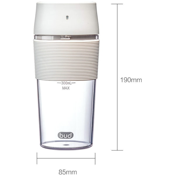 Bud Portable Juicer Smoothie Blender Juice Mixer Machine Husholdnings Elektrisk Mini Juice Cup, Modell: Blå