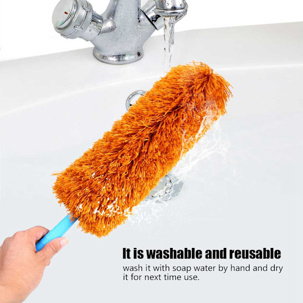 Pestävä antistaattinen pehmeä mikrokuitu Clean Duster Kotihuonekalut Auton puhdistustyökalu (kahvi)