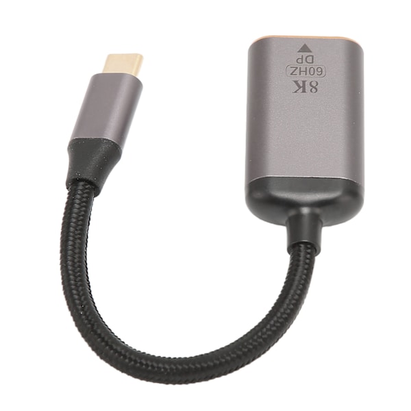 USB-C - DisplayPort-sovitin Alumiiniseos USB-C uros - DP naaras 8K 30Hz 4K 144Hz HDR USB-C - DP-muunnin