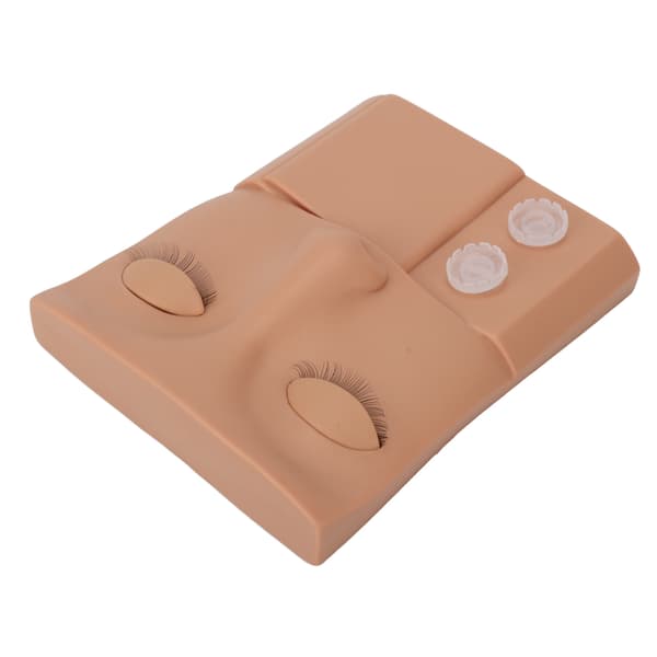 【NX】Vipper Mannequin Hode Utskiftbart øyelokk Øyenvippe Forlengelse Øvelse Sminke Trening PVC Hudfarge