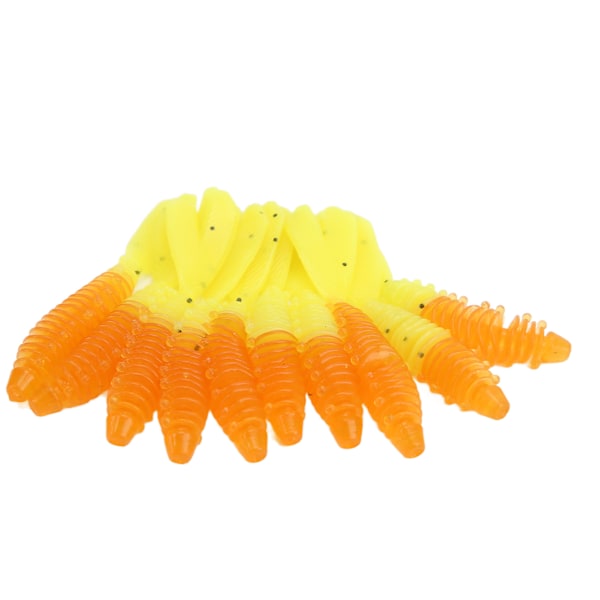 10 stk Fiske Soft Lures Dobbel Haler Design Myk Levende Utseende Spiral Stripe Fiske Lures for FiskeA