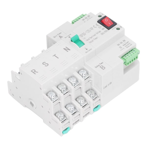 Dual Power Automatisk överföringsbrytare 4P Millisecond Snabbväxling Timing Controller Din Rail Installation AC400V 80A