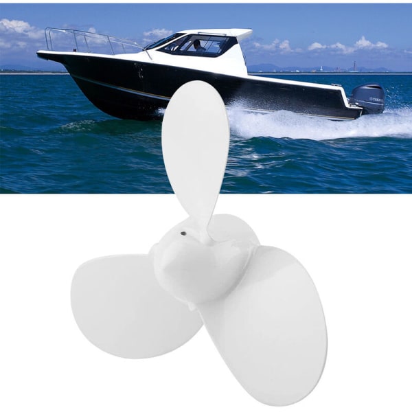 7 1/4X5-A bådpropel påhængsmotor propel 3 blade aluminiumslegering propel erstatning til Yamaha 2HP påhængsmotor, model: hvid