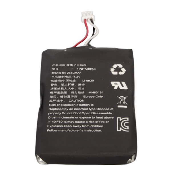 2650 mah trådlös kontrollenhet batteribytesbatteri för PS 5 Dualsense Controller