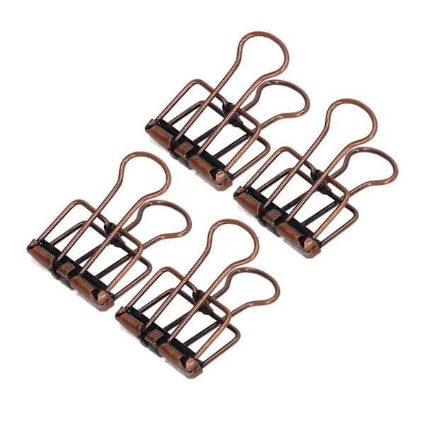 80 st Hål Binder Clips 1,8 cm Robust Metall Ihålig Stark Klämma Pappersklämmor för Hemmakontor Studier Lila Brons