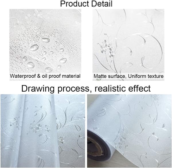 Window Film Self-Adhesive Window 45x100cm Electrostatic Protection