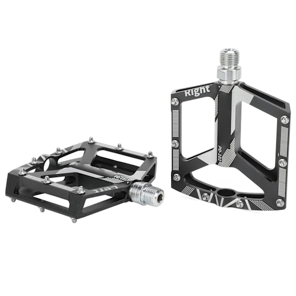 2 STK Universal Mountainbike Pedal Udskiftning Anti-Slip CNC Aluminiumlegerings Pedaler Sort