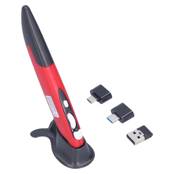 Mouse Pen Wireless 2.4G Creativity Extremely Handover Dator Stylus Kompatibel med PC LaptopSvart Röd
