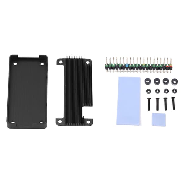 Kjøleribbeveske i aluminiumslegering Passiv kjølekapsling Pin Header Kompatibel med Raspberry Pi Zero