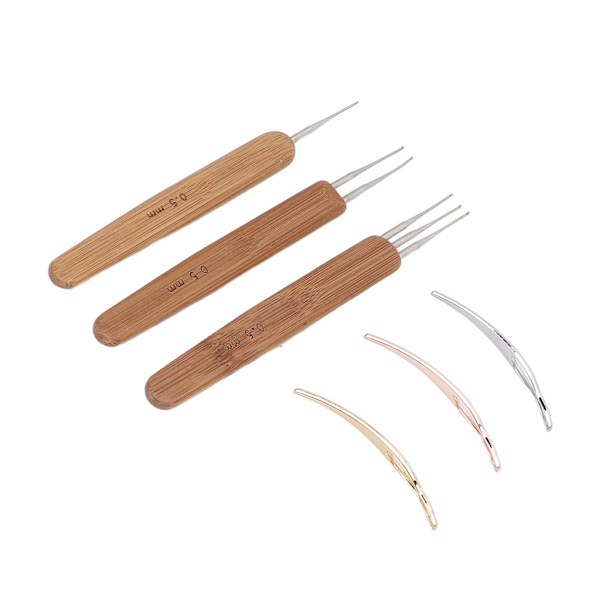 Dreadlock-koukkusetti Ammattimainen kannettava hiusten punonta ja dreadlock-koukku (0,5 mm koukku S Dreadlock-neula)