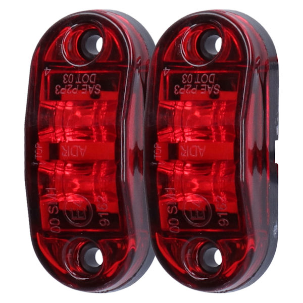 10-30V 2LED sivuvilkkuvalo Kirkas suuntavilkkuvalo autoihin Kuorma-autoihin Perävaunuihin Matkailuautoihin Punainen