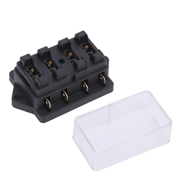 4-vejs sikringsholder Box Vandtæt med 4 stk sikring til 12V-24V Auto Bil Marine Båd