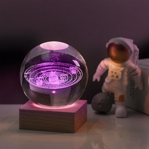 Creative Crystal Ball Universe Series Small Night Light Desktop Dekoration Fødselsdagsgave B