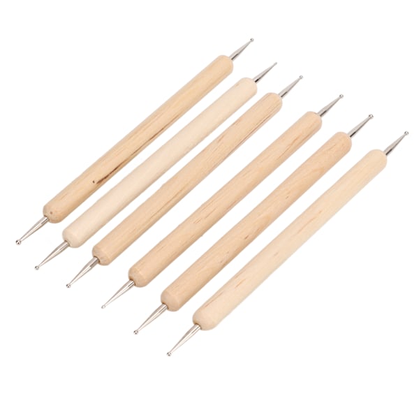 6 kpl Double End Tracing Dotting Stylus Fast Grip Gravering Stylus Set nahkaveistojen DIY-projekteihin
