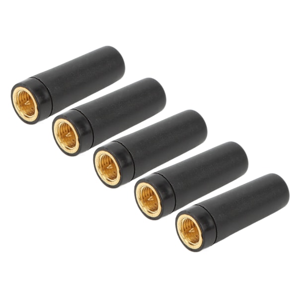 5 stk Radioantenne 2.4G 3DBI SMA innvendig gjenger Innerpin ABS Material Vanntett WiFi-antenne for Smart Home Svart