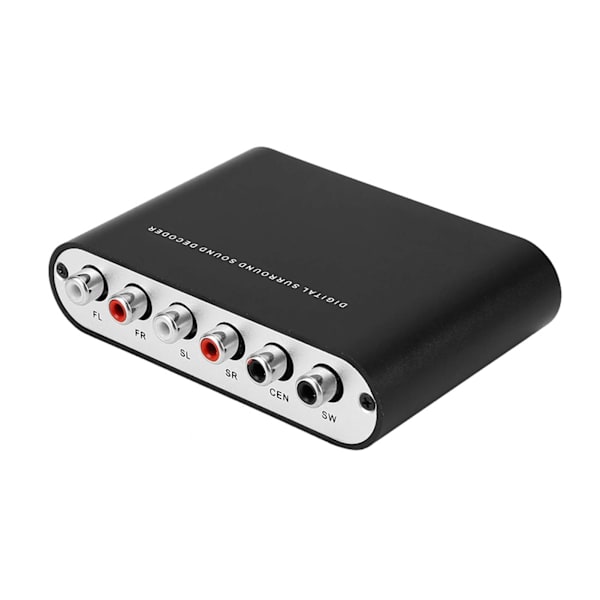 Digital DTS Channel Decoder 5.1 Audio Converter Optisk fiberkoaxial ljudadapter 110‑240V