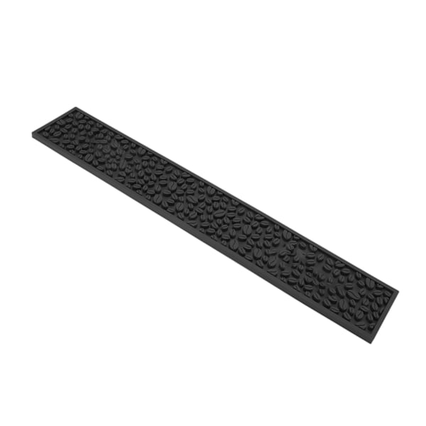 Kaffebarmatte PVC silikone Anti-slip rektangulær Varmebestandig dræningsmåtte Kaffebord Tilbehør Sort
