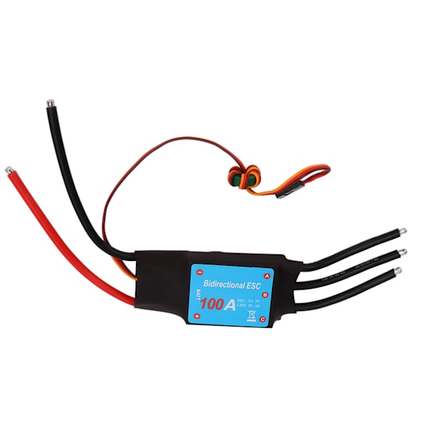 RC Boat 100A ESC 100A Borstlös Svart 5V 5A BEC Output Auto Learning RC Boat Borstlös ESC för RC Boat