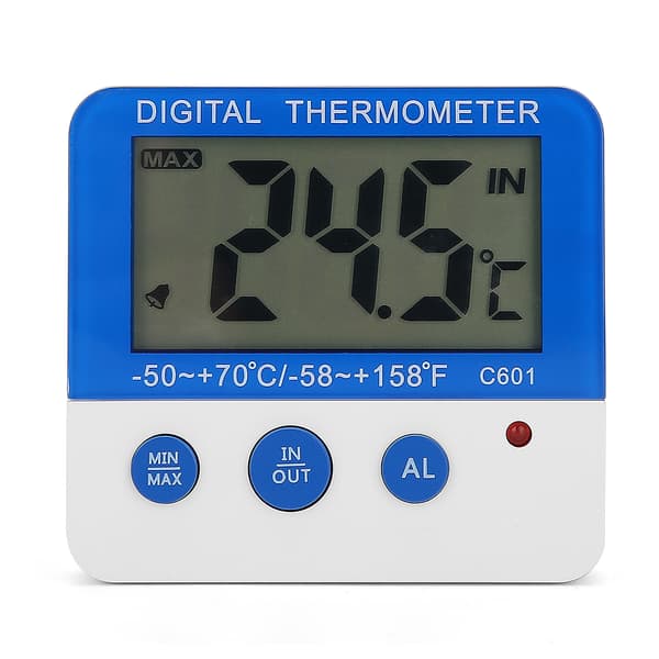 ABS Indendørs Udendørs Stor LCD-skærm Mini Alarm Termometer Kvæggård Elektronisk temperaturmåler