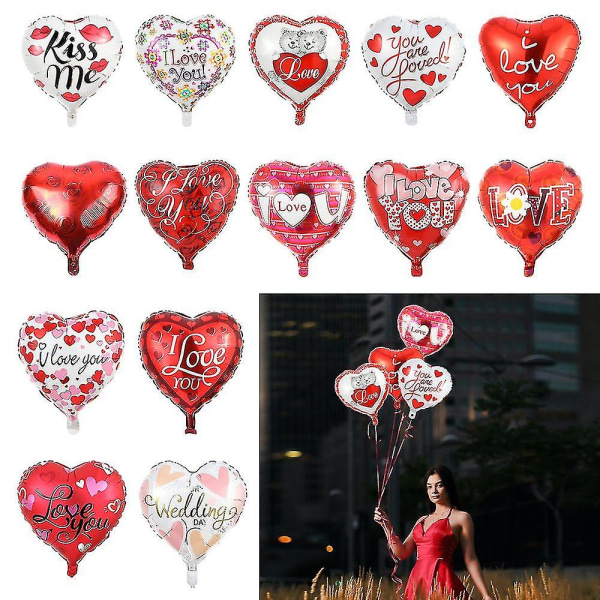 5kpl 18 tuuman uuden sydämen muotoinen romanttinen ystävänpäivä alumiinifolio ilmapallo Globos lahjat