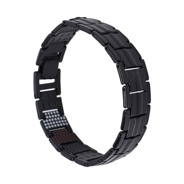 Magnetterapiarmband Minska elektrostatisk Förbättra sömn Gå ner i vikt Snygga titanstålarmband Svarta