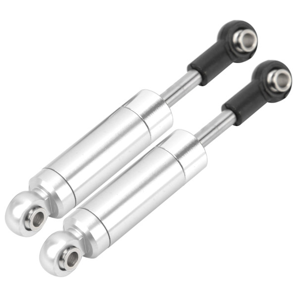 2 stk RC 72mm fjedrløse støddæmpere i legering til TRAXXAS SLASH 2WD 1/10 RC bil Sølv