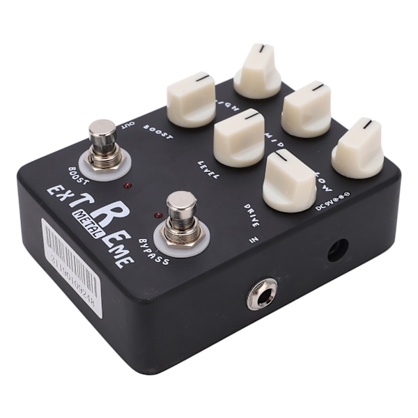 Metall Distortion Effektpedal 3-bånds EQ Lav Mellom Høy Gain Bypass for elektrisk gitar JF‑17