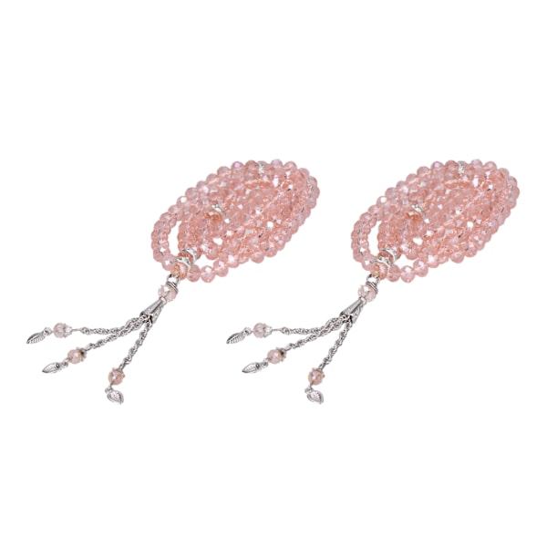 2st muslimska bönpärlor 99 pärlor Mihrab-separatorer Count Utsökt design Tasbih bönpärlor för handväska Rosa