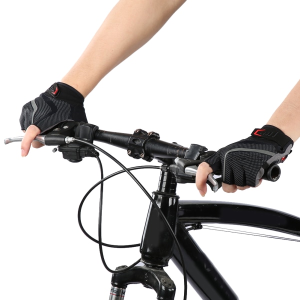 Cykelhandskar för utomhusbruk, halvfinger, andningsbara, för mountainbike, för män och kvinnor, XXL