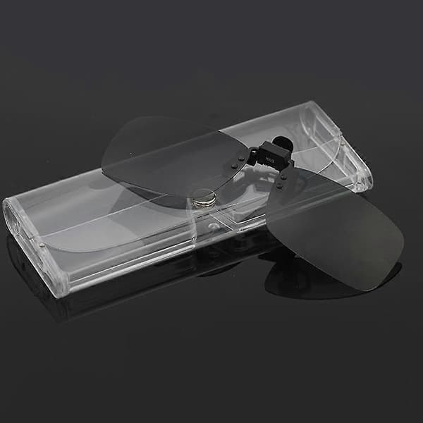 Polariserte klips-solbriller kompatible med etui, klare brille-tilbehør