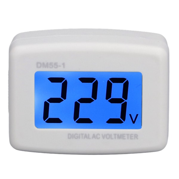 DM55‑1 digital voltmeter Lättläst LCD digital spänningsmätare för hemmet 80‑300VUS kontakt