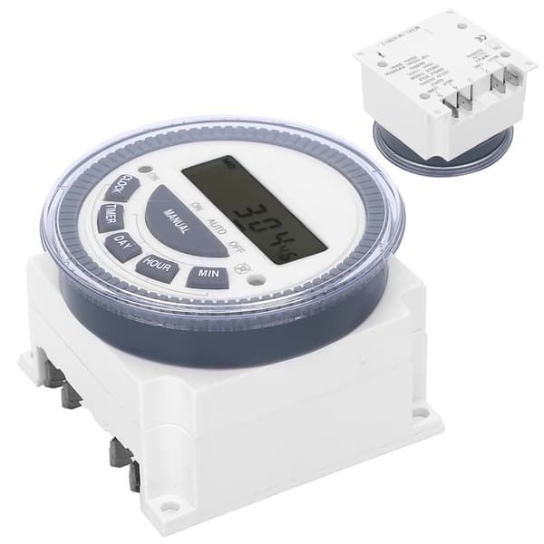 Tidsbryter Elektronisk LCD Digital Skjerm Tidskontrollbryter TM619H‑2 DC12VAC