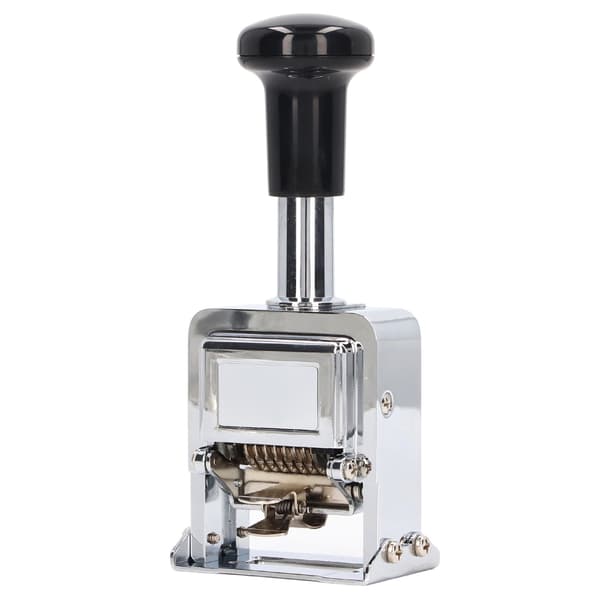 Number Stamp 8-Digit Handle Design Self-Inking Automatic Numbering Stamp Compatible with Banking, Medicine, and Accounting